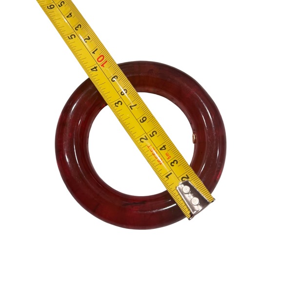 Kenneth Lane Bangle‎ Bracelet Dark Red Lucite Vintage Woman's 1980's EUC - Picture 5 of 9